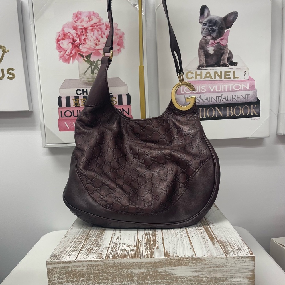 Gucci Plum Guccissima Leather Hobo Bag